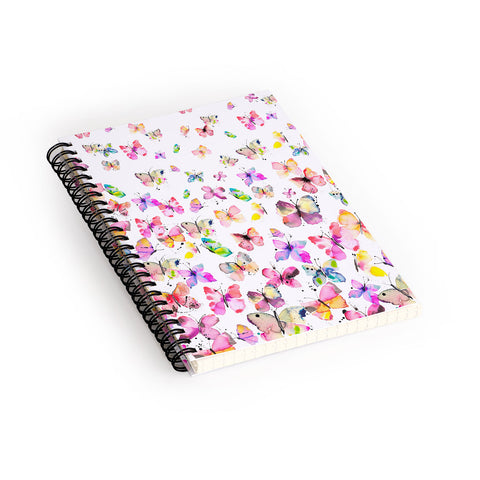Ninola Design Butterflies watercolor gradation Spiral Notebook