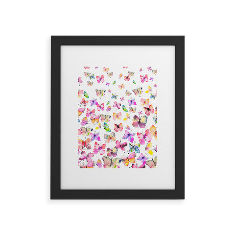 Ninola Design Butterflies watercolor gradation Framed Art Print