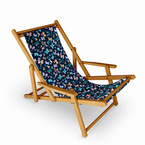 Ninola Design Butterflies wings navy blue Sling Chair