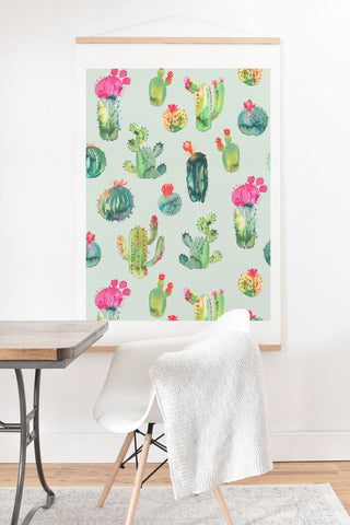 Ninola Design Cacti succulent plants Green Art Print And Hanger