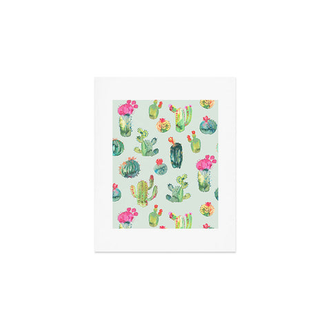 Ninola Design Cacti succulent plants Green Art Print