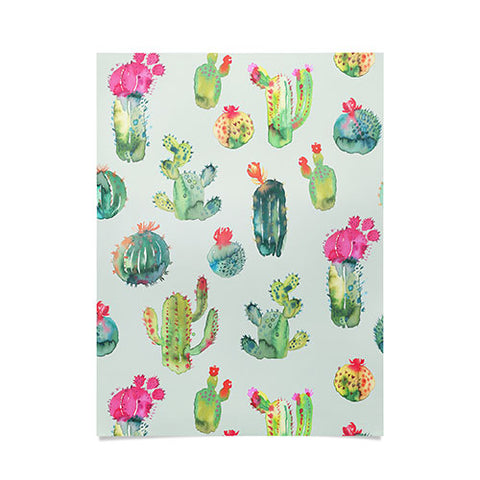Ninola Design Cacti succulent plants Green Poster
