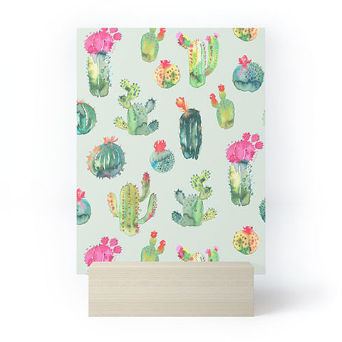 Ninola Design Cacti succulent plants Green Mini Art Print