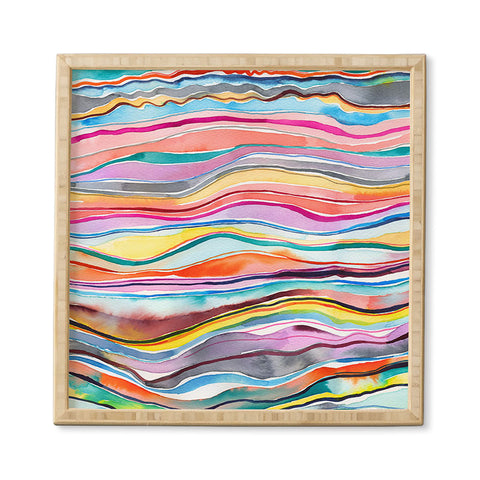 Ninola Design Canyon mountains rainbow Framed Wall Art