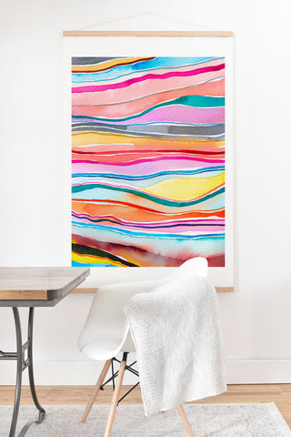 Ninola Design Canyon mountains rainbow Art Print And Hanger