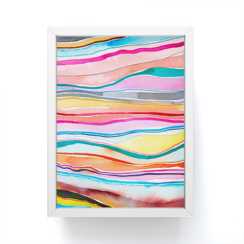 Ninola Design Canyon mountains rainbow Framed Mini Art Print