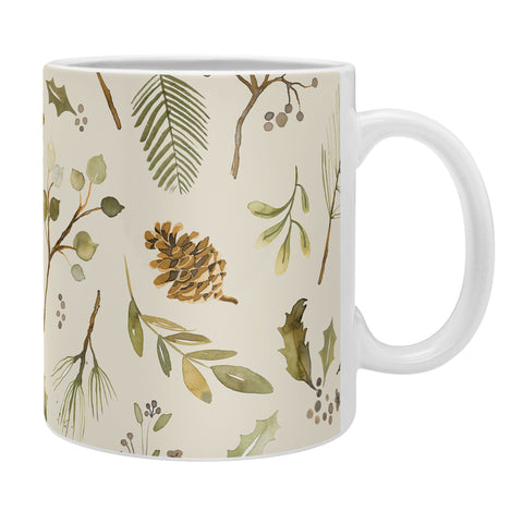 Ninola Design Christmas holiday botanical Coffee Mug