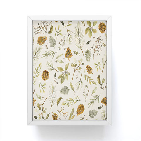 Ninola Design Christmas holiday botanical Framed Mini Art Print