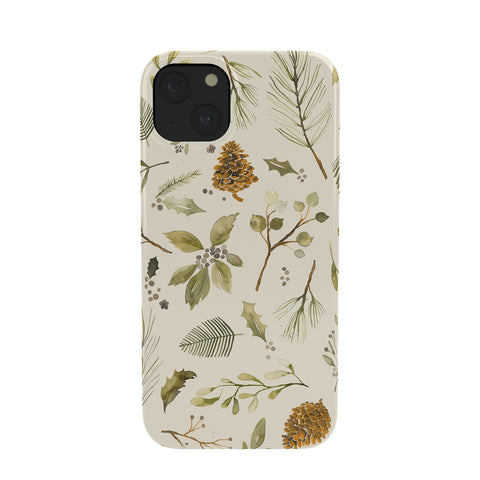 Ninola Design Christmas holiday botanical Phone Case