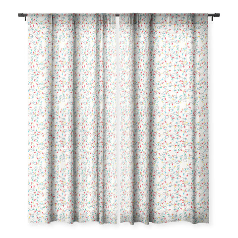Ninola Design Christmas lights Sheer Window Curtain