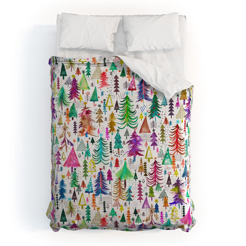 Ninola Design Christmas Trees Simply Modern Comforter