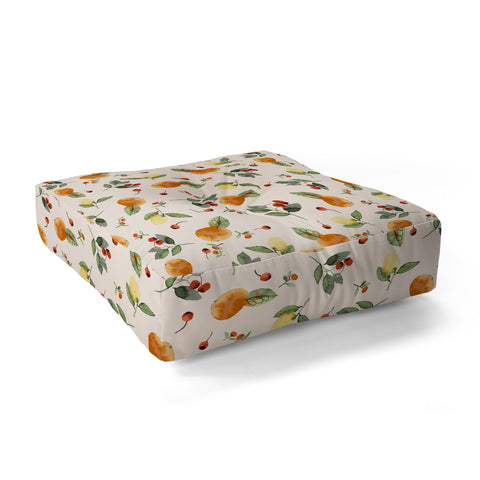 Ninola Design Citrus fruits Countryside summer Floor Pillow Square