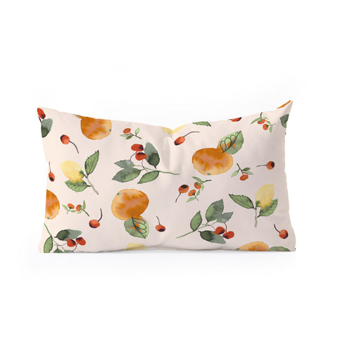 Ninola Design Citrus fruits Countryside summer Oblong Throw Pillow
