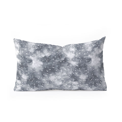 Ninola Design Cold Snow Clouds Oblong Throw Pillow