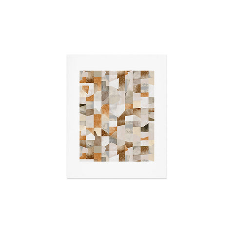 Ninola Design Collage texture gold Art Print