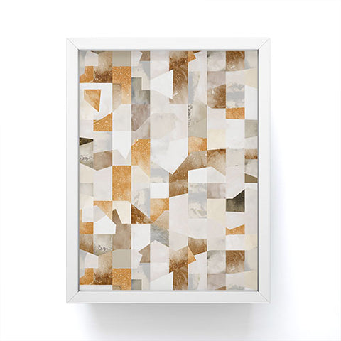Ninola Design Collage texture gold Framed Mini Art Print