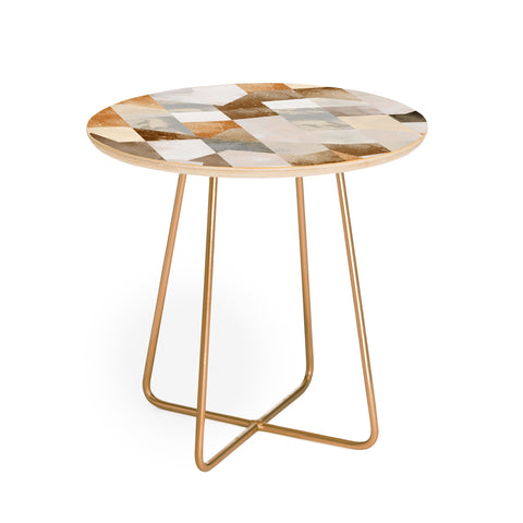 Ninola Design Collage texture gold Round Side Table
