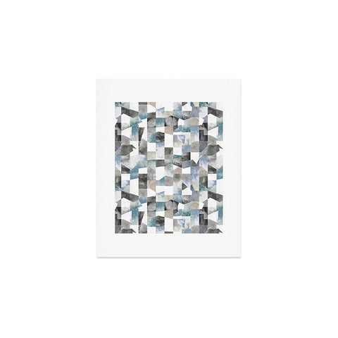 Ninola Design Collage texture Gray Art Print