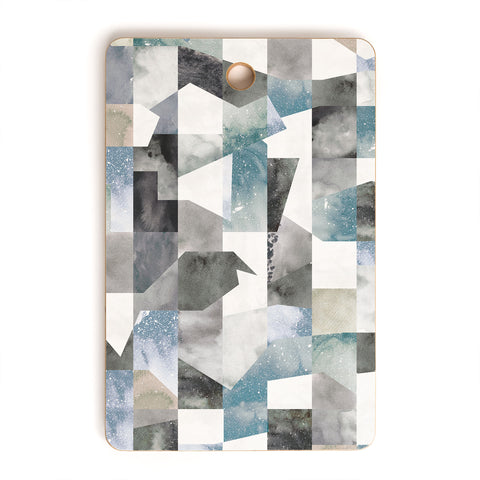 Ninola Design Collage texture Gray Cutting Board Rectangle