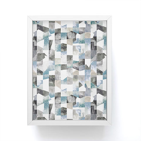 Ninola Design Collage texture Gray Framed Mini Art Print