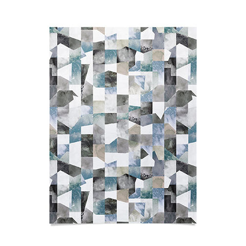 Ninola Design Collage texture Gray Poster