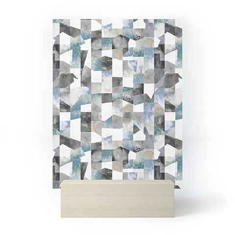Ninola Design Collage texture Gray Mini Art Print