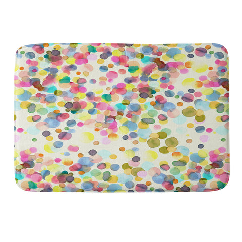 Ninola Design Color Dots Watercolor Memory Foam Bath Mat