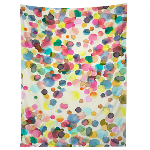 Ninola Design Color Dots Watercolor Tapestry
