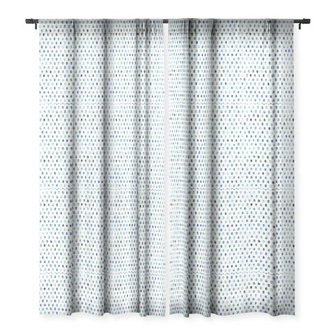 Ninola Design Color palette blue Sheer Window Curtain