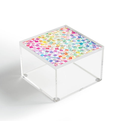 Ninola Design Confetti Party Plaids Geometry Acrylic Box