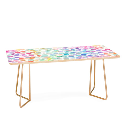 Ninola Design Confetti Party Plaids Geometry Coffee Table