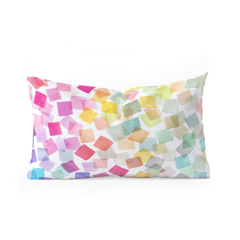 Ninola Design Confetti Party Plaids Geometry Oblong Throw Pillow