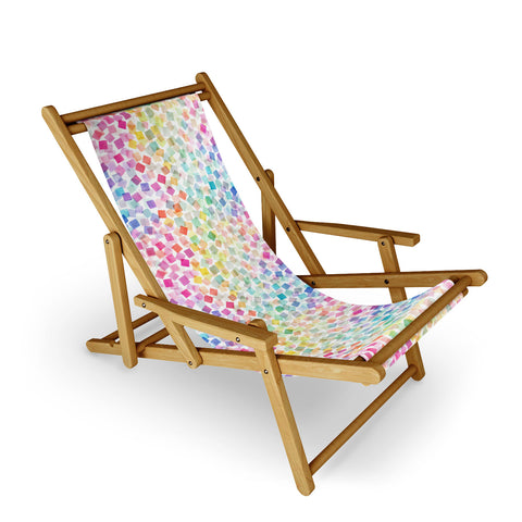 Ninola Design Confetti Party Plaids Geometry Sling Chair