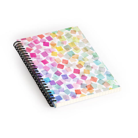 Ninola Design Confetti Party Plaids Geometry Spiral Notebook
