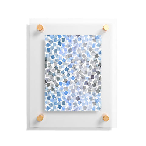 Ninola Design Confetti Plaids Blue Floating Acrylic Print