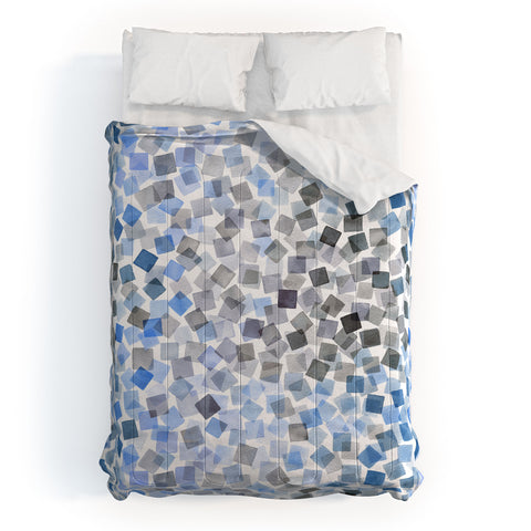 Ninola Design Confetti Plaids Blue Comforter