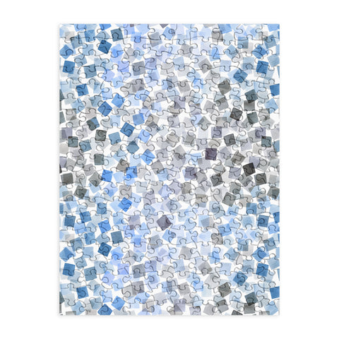 Ninola Design Confetti Plaids Blue Puzzle