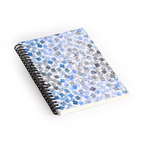 Ninola Design Confetti Plaids Blue Spiral Notebook