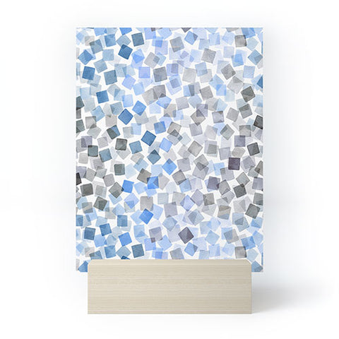 Ninola Design Confetti Plaids Blue Mini Art Print