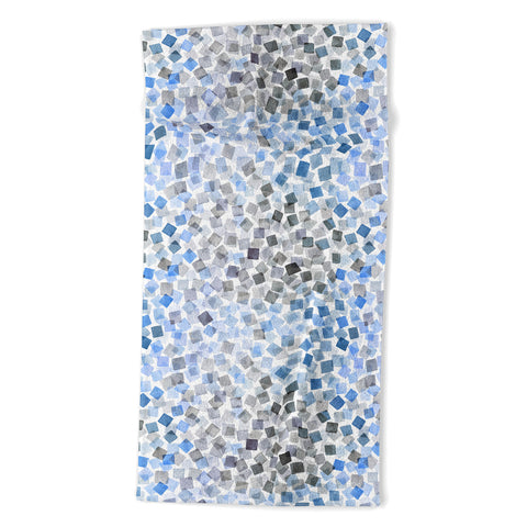 Ninola Design Confetti Plaids Blue Beach Towel