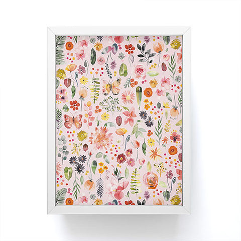 Ninola Design Countryside botanical Pink Framed Mini Art Print
