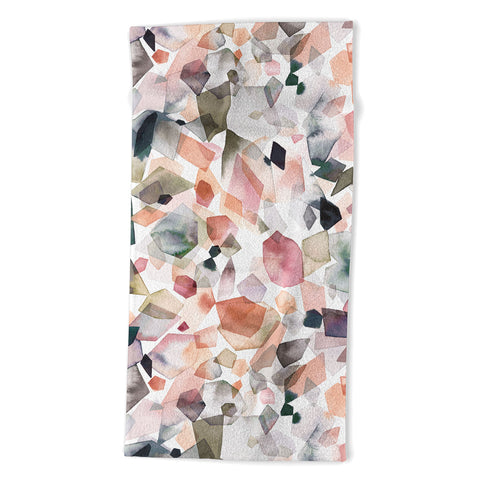 Ninola Design Crystals minerals Beach Towel