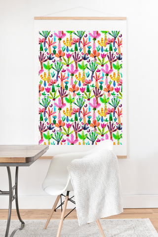 Ninola Design Cute and colorful tropical jungle Art Print And Hanger