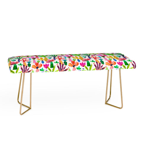 Ninola Design Cute and colorful tropical jungle Bench
