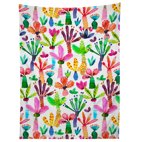 Ninola Design Cute and colorful tropical jungle Tapestry