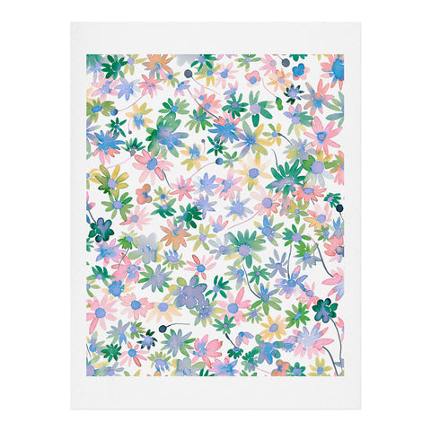 Ninola Design Daisies Spring blooms Art Print