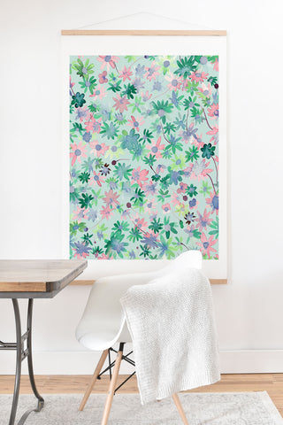 Ninola Design Daisies Spring Green Art Print And Hanger