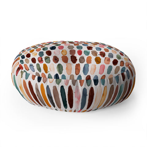 Ninola Design Dashes Mineral Floor Pillow Round