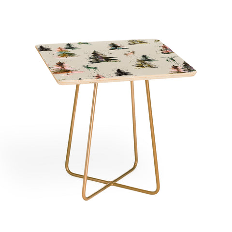 Ninola Design Deers and trees forest Beige Side Table