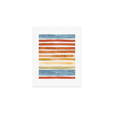 Ninola Design Desert sunset stripes Art Print